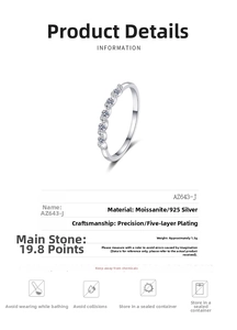 Macro detail of S925 sterling silver moissanite wave ring with polished finish
