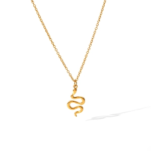 Detail of 18K gold plated stainless steel necklace with sun and star pendants