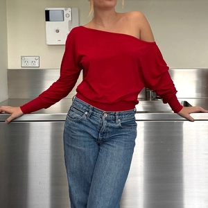 Women Sexy One Shoulder Long Sleeve T-Shirt Ruched Waist Slim Fit Polyester Solid Color Minimalist Streetwear Top