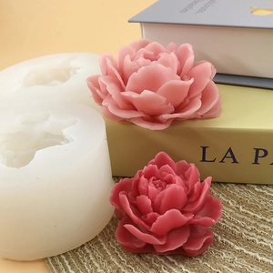 Tiger head jasmine flower silicone mold for mousse chocolate with pink floral creations