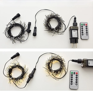 Catena luminosa a LED con telecomando e spina per decorazioni per alberi di Natale