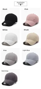 Détail de casquettes de baseball respirantes en 7 couleurs avec broderie ZARD sur la visière