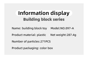Detailed specification list for building block flower toy model NO.097-A in color box