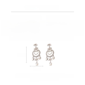 Spécifications de taille et de poids pour boucles d'oreilles vintage en cristal de 10,1 cm