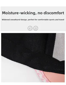 Détail du bandeau anti-transpiration large sur une casquette pied-de-poule avec coutures