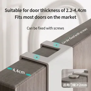 Weißer Metall-Türhakenständer für Türstärken von 2,2-4,4 cm mit Schraublöchern