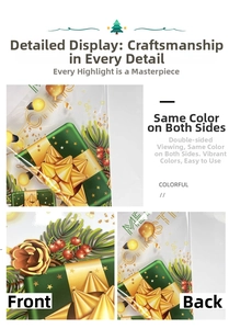 Détail montrant l'effet couleur double face des stickers de Noël pour fenêtres