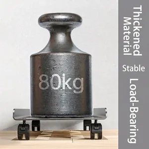 Heavy duty desktop computer host stand with wheels, supporting 80kg load on metal tray