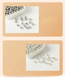 Detailed comparison of platinum and silver plated round beads for jewelry making