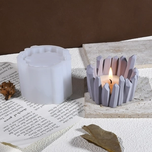 Siliconen mal voor kristallen kandelaar met onregelmatige cluster rand DIY kunst