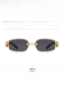 Detailed product dimensions and specifications for oval retro PC frame sunglasses