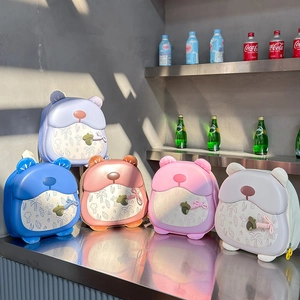 Cute Bear Kids Backpack EVA Hard Shell Toddler Schoolbag With Plush Ears Acorn Decor Breathable Cartoon Bag For Boys Girls