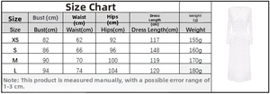 Detailed sizing chart for slim fit vintage floral long sleeve maxi dress in white