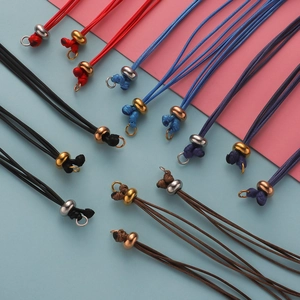 Braided nylon cord bracelet with adjustable stainless steel bead in multiple colors