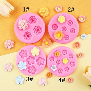 Stampo In Silicone Fiore Ciliegio Prugna Per Decorazione Torte Fondente Cioccolato Cottura Resina Candela DIY
