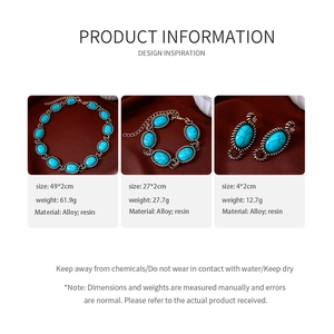 Detailed size and weight specs for vintage resin necklace, bracelet and earrings set