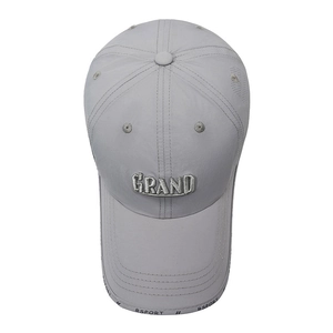 Light grey breathable sports cap with GRAND embroidery and RSPORT brim detail