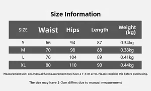 Guide des tailles pour jupe mi-longue en cuir PU avec mesures de taille et hanches