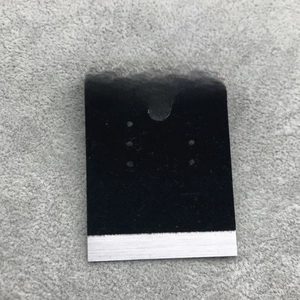 Rectangle PVC earring display card with black flocking and Fashion Jewelry text