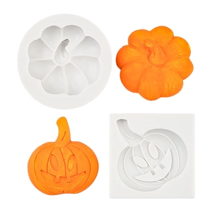 Halloween silicone pumpkin and Jack-o'-lantern molds for baking and candle making