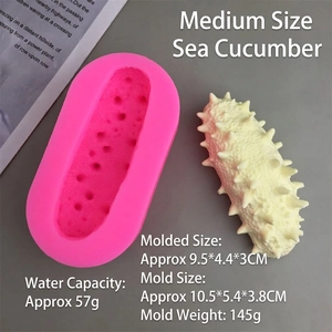 Detailed sea cucumber silicone mold for DIY mousse cake and resin craft projects