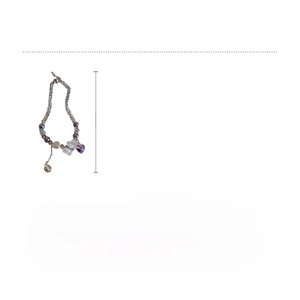 Detail specifications of purple crystal bear necklace with dimensions and weight data
