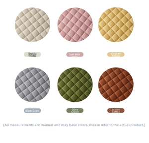 Macro view of six heat-resistant silicone placemats with classic quilted diamond pattern