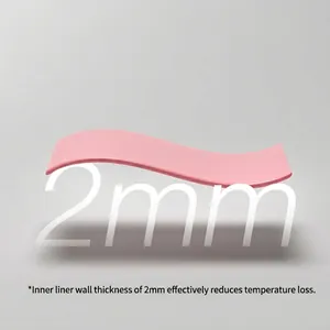 Bouillotte rose avec paroi en PVC de 2mm d'épaisseur pour une rétention de chaleur
