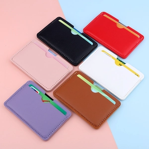 Minimalist Ultra Thin Card Holder PU Leather Litchi Grain Slim ID Bank Credit Card Sleeve Portable Small Case