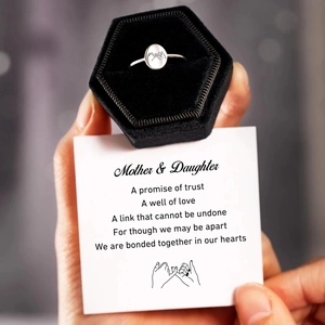 S925 sterling silver pinky swear ring with a velvet gift box and greeting card