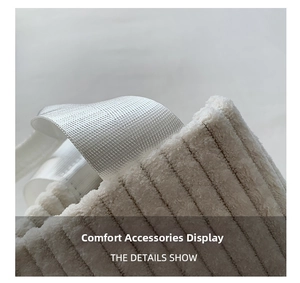 Detailed macro view of white corduroy texture and durable nylon strap on tote bag