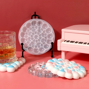 DIY silicone mold for creating cute bubble textured heat resistant coasters and mats