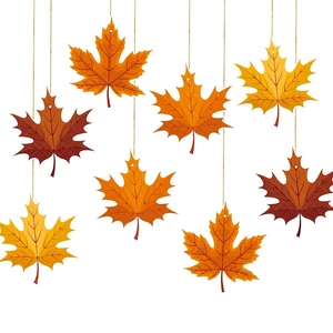 Decorazioni Appese Foglia Acero Autunnale Ornamenti Carta Fronte Retro Per Festa Ringraziamento Raccolto Casa Arredamento