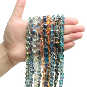 Multiple colors of 10x12mm twisted crystal beads for DIY jewelry and home decor crafts