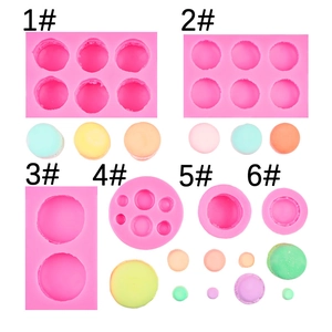 Macaron Shape Silicone Mold Realistic Dessert Cake Decorating Fondant Chocolate Baking Tool Aromatherapy Candle Soap DIY Craft