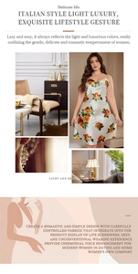Détail d'une nuisette en satin blanc avec imprimés roses jaunes élégantes et style italien