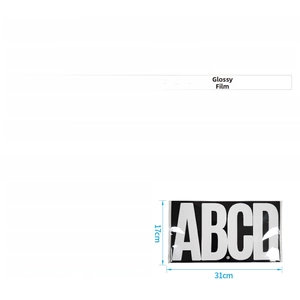 Detailed size specifications for 6-inch waterproof white vinyl letter stickers for outdoor use