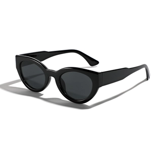 Retro cat eye sunglasses with thick black frames and dark lenses for a modern fashion look