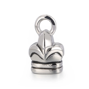 Polished stainless steel double-hole clasp for DIY leather bracelets jewelry making