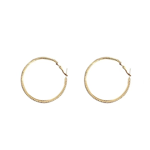 Orecchini a cerchio dorati alla moda con strass scintillanti per un look lussuoso e minimal