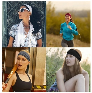 Collage de cintas elásticas en blanco, granate, gris y negro para yoga y carrera activa