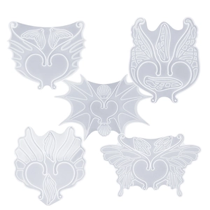 5-piece silicone mold set for resin butterfly wing ear cuff and jewelry designs