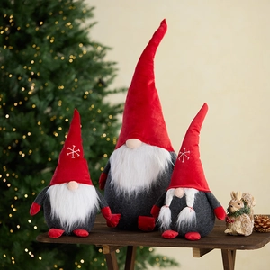 Christmas Gnomes Plush Decorations Nordic Faceless Tomte Doll Fabric Standing Gnome For Home Party Table Xmas Festive Decor