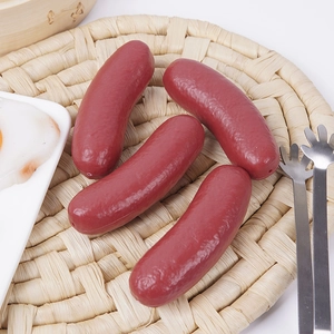 Realistic hollow artificial hot dog sausages set for pet necklaces or food props
