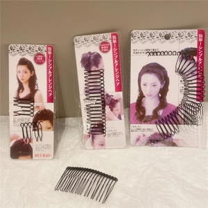 Schwarzes Haarkamm-Set aus Metalldraht in drei verschiedenen Größen für Frisur und Styling