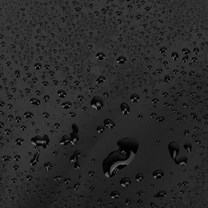 Waterproof matte black motorcycle chest bag material with crystal clear water droplets