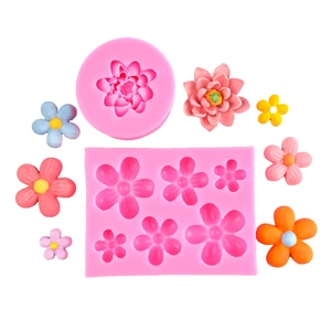 Silicone Lotus Flower Molds For DIY Handmade Fondant Chocolate Cake Decorating Resin Plaster Craft Tools