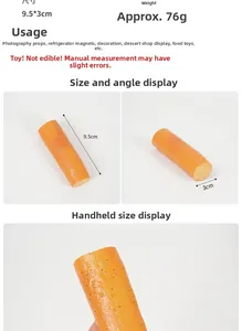 Detailed view of realistic artificial bread model with dimensions 9.5x3cm and lifelike texture