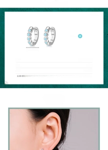 Spécifications de taille et vue détaillée des boucles d'oreilles créoles en argent S925