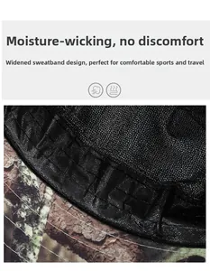 Dettaglio della fascia antisudore e fodera a rete traspirante sul cappello mimetico